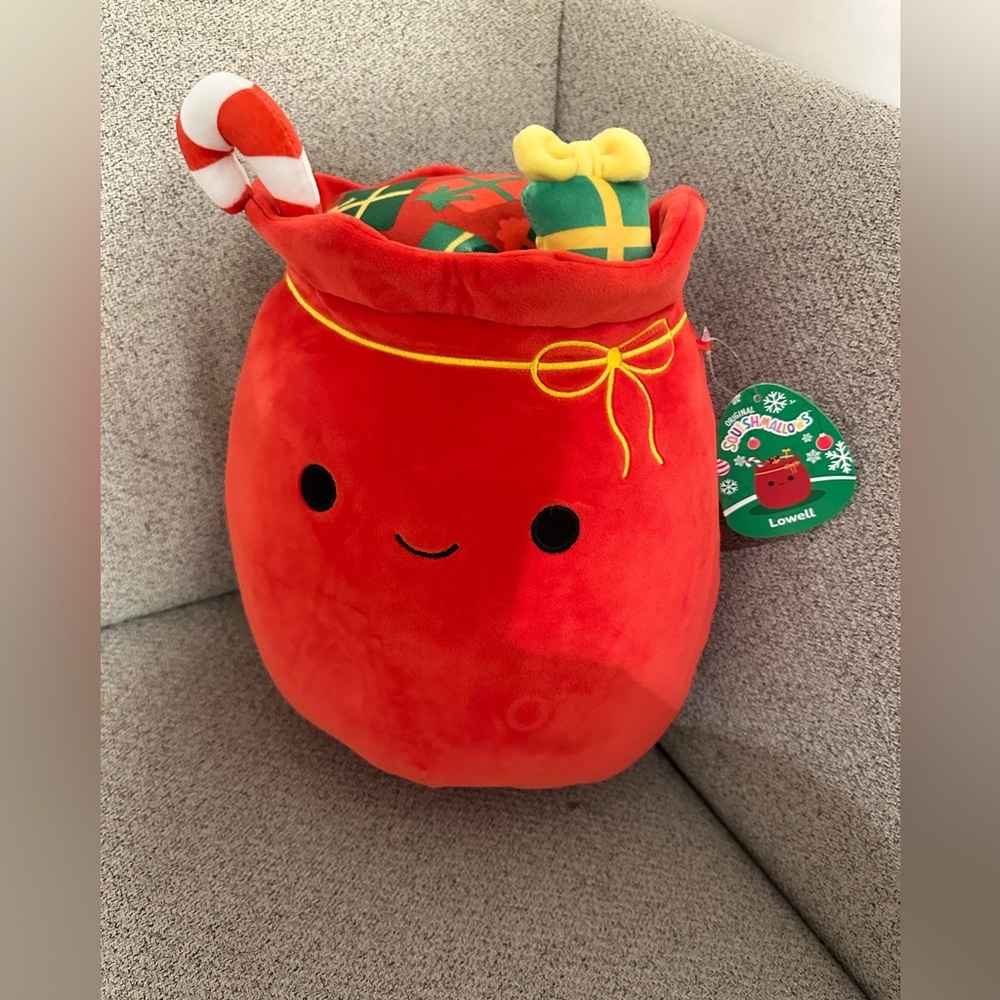 Nwt Lowell the Santa Toy Bag 12" Squishmallow